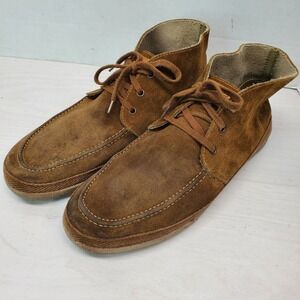 Natural World Eco Friendly Suede Chukka Boots Mens Size 9.5 43 Brown Lace Up